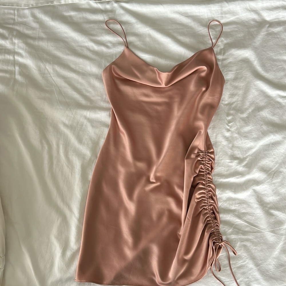 Topshop Slip Dress with Ruching